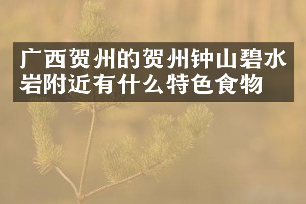 广西贺州的贺州钟山碧水岩附近有什么特色食物吗