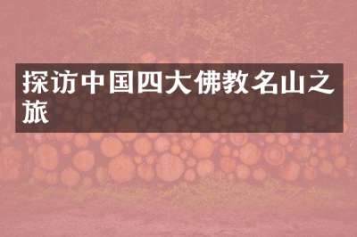 探访中国四大佛教名山之旅