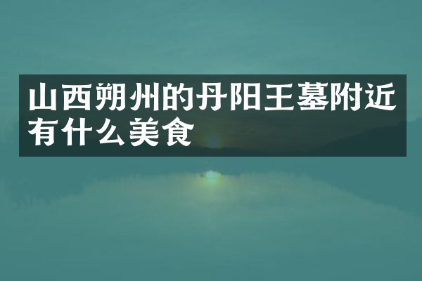 山西朔州的丹阳王墓附近有什么美食