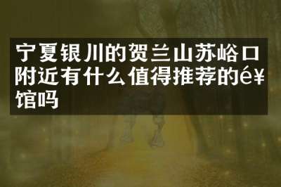 宁夏银川的贺兰山苏峪口附近有什么值得推荐的饭馆吗