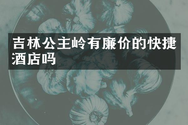 吉林公主岭有廉价的快捷酒店吗