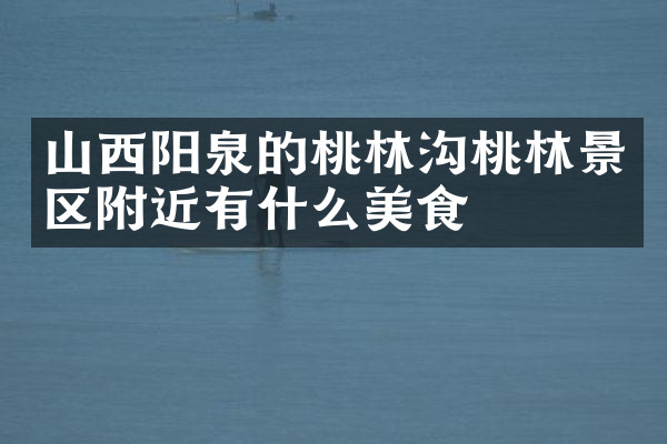 山西阳泉的桃林沟桃林景区附近有什么美食