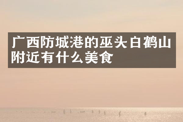 广西防城港的巫头白鹤山附近有什么美食