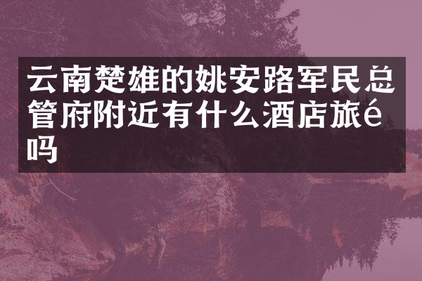 云南楚雄的姚安路军民总管府附近有什么酒店旅馆吗