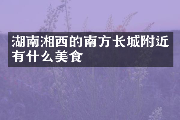 湖南湘西的南方长城附近有什么美食