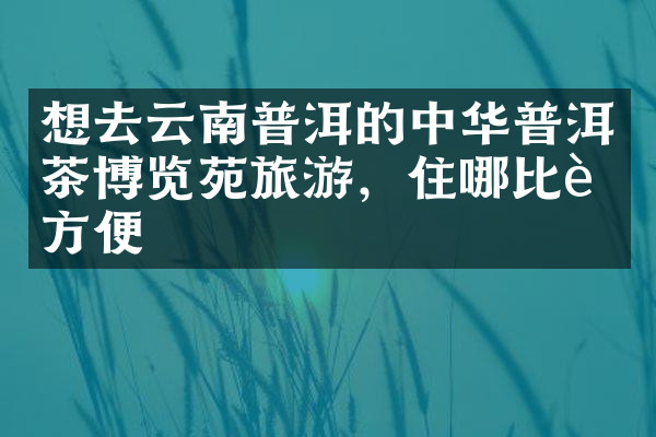 想去云南普洱的中华普洱茶博览苑旅游，住哪比较方便