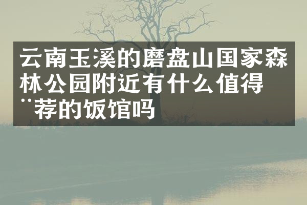 云南玉溪的磨盘山国家森林公园附近有什么值得推荐的饭馆吗