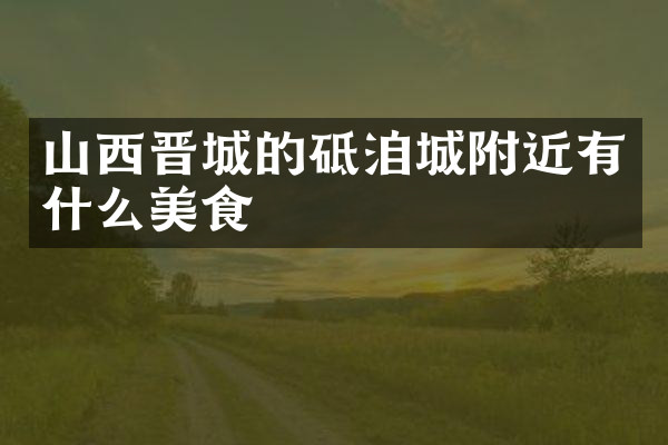 山西晋城的砥洎城附近有什么美食