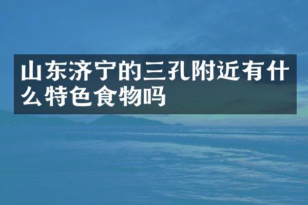 山东济宁的三孔附近有什么特色食物吗