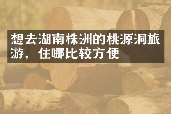 想去湖南株洲的桃源洞旅游，住哪比较方便