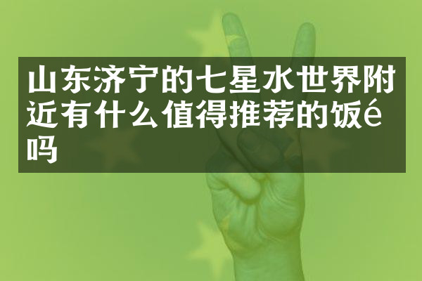 山东济宁的七星水世界附近有什么值得推荐的饭馆吗