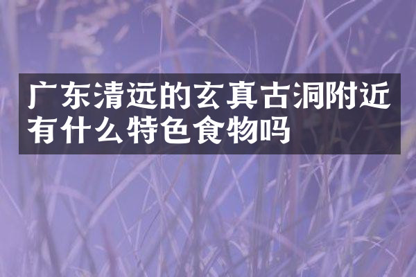 广东清远的玄真古洞附近有什么特色食物吗