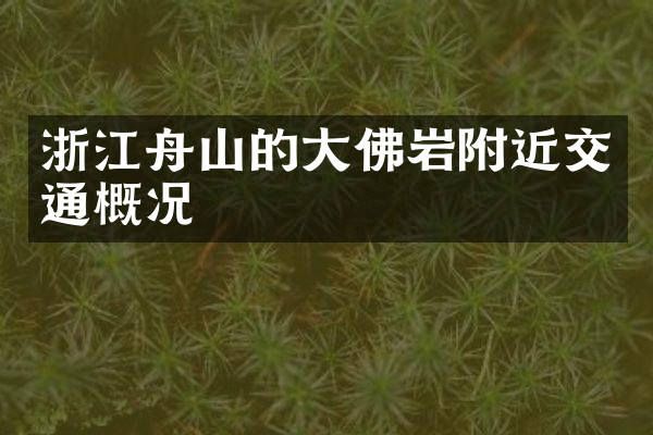 浙江舟山的大佛岩附近交通概况