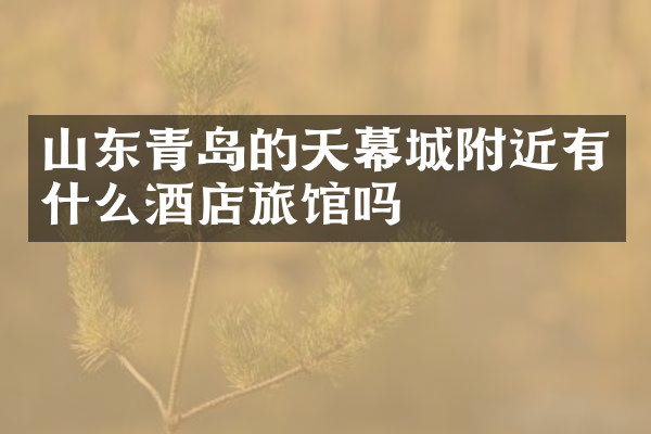 山东青岛的天幕城附近有什么酒店旅馆吗