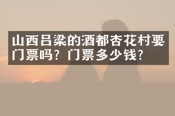 山西吕梁的酒都杏花村要门票吗？门票多少钱？