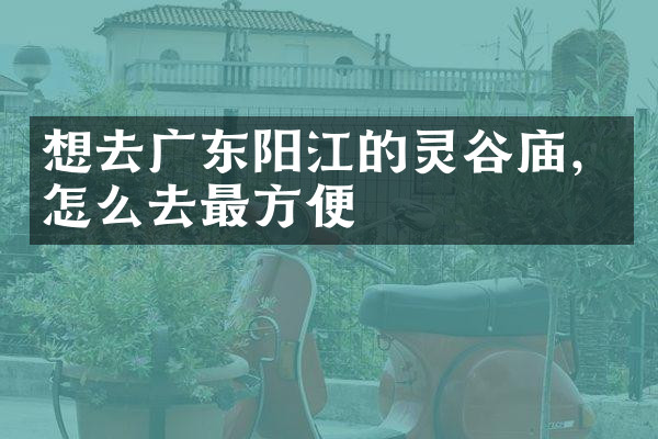 想去广东阳江的灵谷庙，怎么去最方便