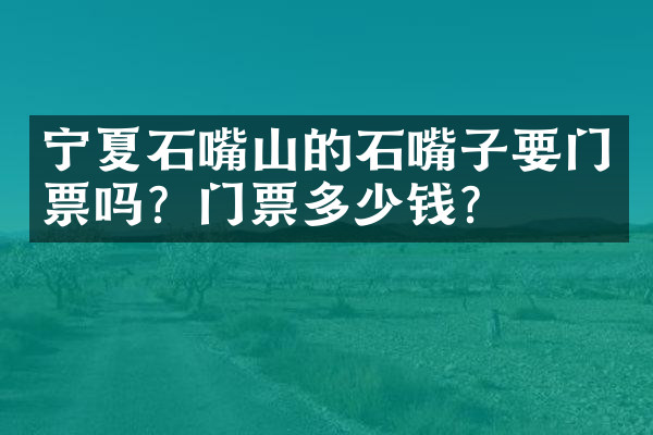 宁夏石嘴山的石嘴子要门票吗？门票多少钱？