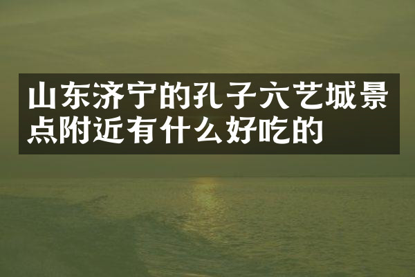 山东济宁的孔子六艺城景点附近有什么好吃的