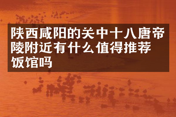 陕西咸阳的关中十八唐帝陵附近有什么值得推荐的饭馆吗