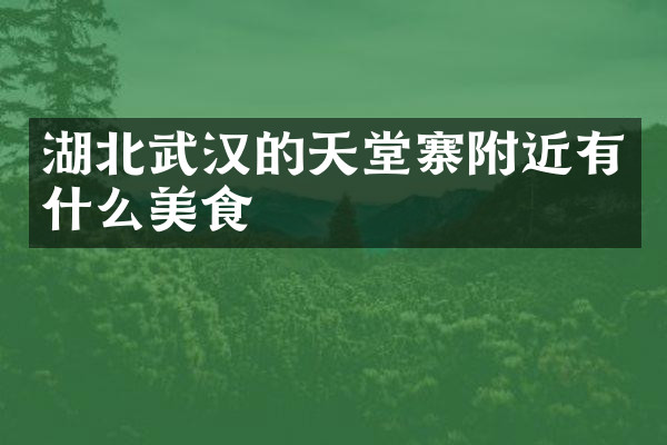 湖北武汉的天堂寨附近有什么美食