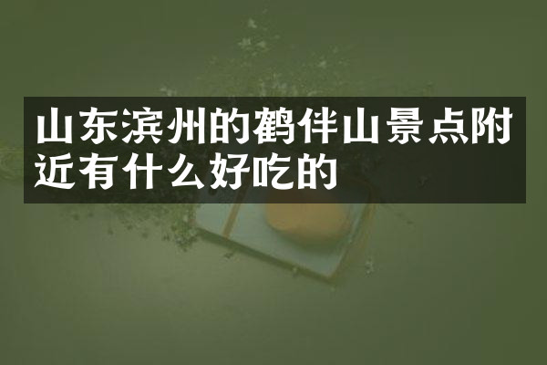 山东滨州的鹤伴山景点附近有什么好吃的