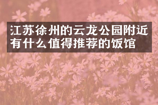 江苏徐州的云龙公园附近有什么值得推荐的饭馆吗