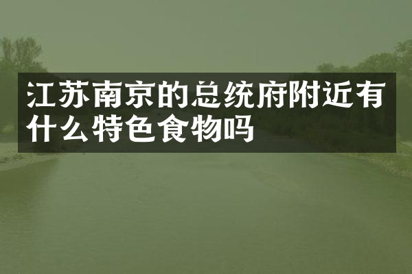 江苏南京的总统府附近有什么特色食物吗