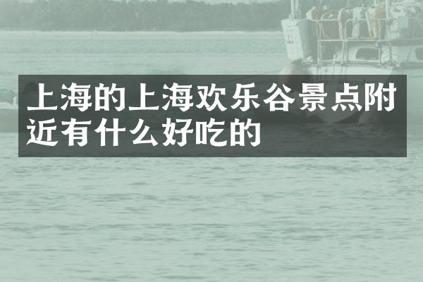上海的上海欢乐谷景点附近有什么好吃的