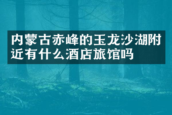 内蒙古赤峰的玉龙沙湖附近有什么酒店旅馆吗