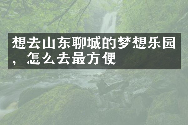 想去山东聊城的梦想乐园，怎么去最方便