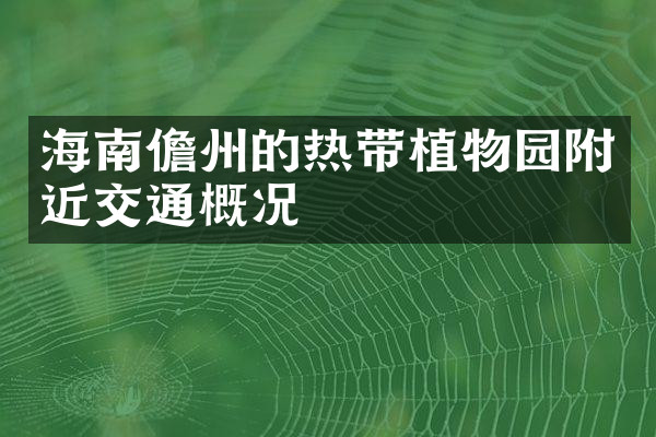 海南儋州的热带植物园附近交通概况