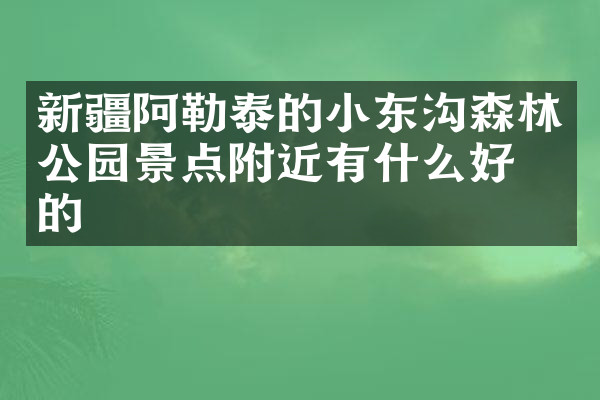 新疆阿勒泰的小东沟森林公园景点附近有什么好吃的