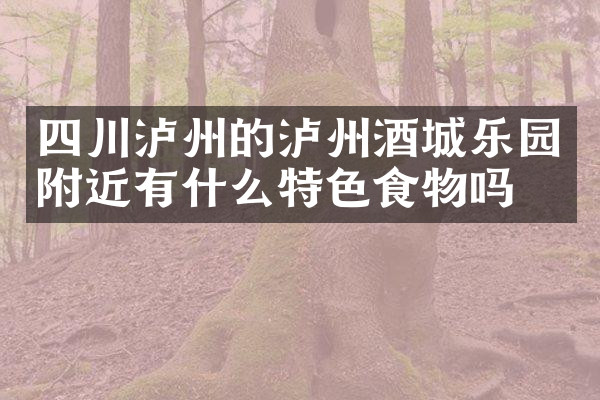 四川泸州的泸州酒城乐园附近有什么特色食物吗