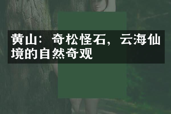 黄山：奇松怪石，云海仙境的自然奇观
