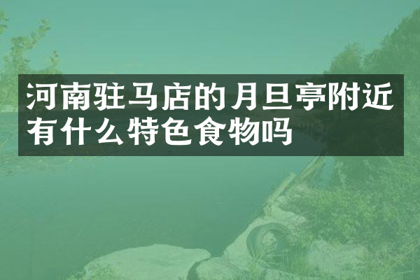 河南驻马店的月旦亭附近有什么特色食物吗