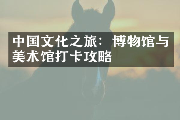 中国文化之旅：博物馆与美术馆打卡攻略