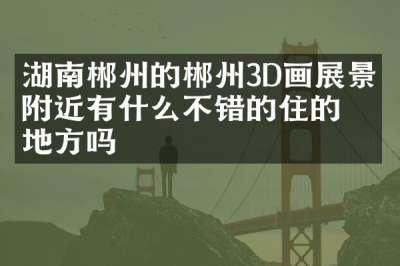 湖南郴州的郴州3D画展景点附近有什么不错的住的地方吗