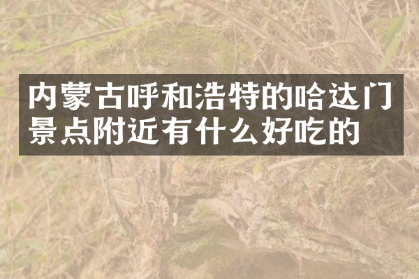 内蒙古呼和浩特的哈达门景点附近有什么好吃的
