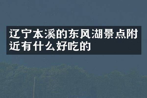 辽宁本溪的东风湖景点附近有什么好吃的