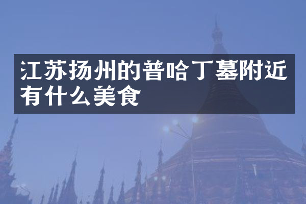 江苏扬州的普哈丁墓附近有什么美食