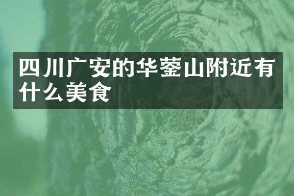 四川广安的华蓥山附近有什么美食