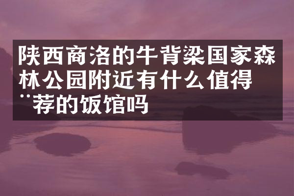 陕西商洛的牛背梁国家森林公园附近有什么值得推荐的饭馆吗