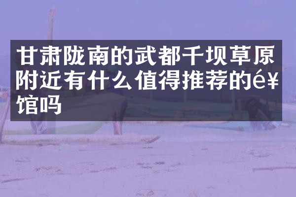 甘肃陇南的武都千坝草原附近有什么值得推荐的饭馆吗