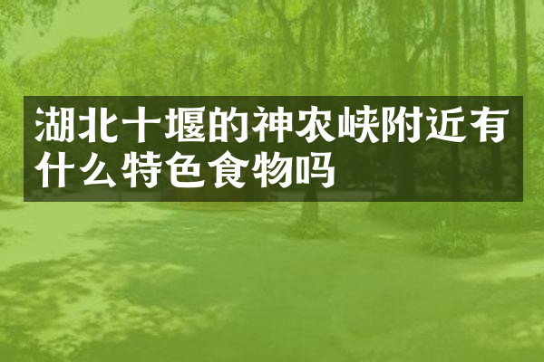 湖北十堰的神农峡附近有什么特色食物吗