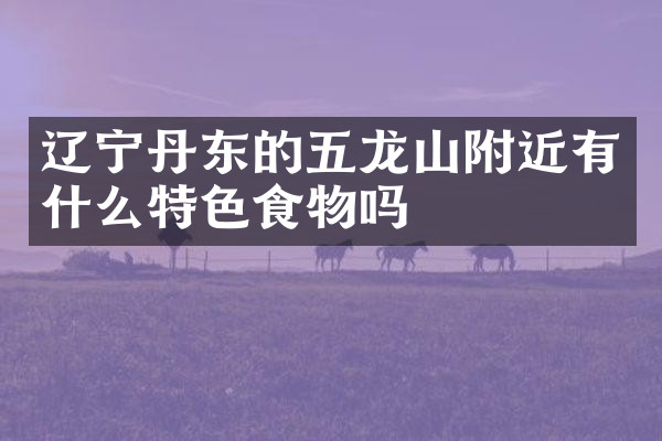辽宁丹东的五龙山附近有什么特色食物吗