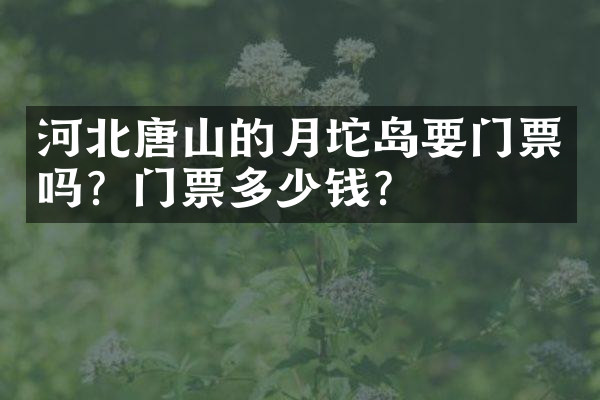 河北唐山的月坨岛要门票吗？门票多少钱？