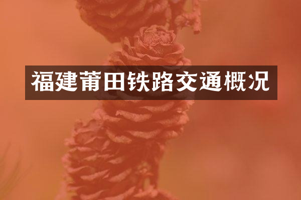 福建莆田铁路交通概况