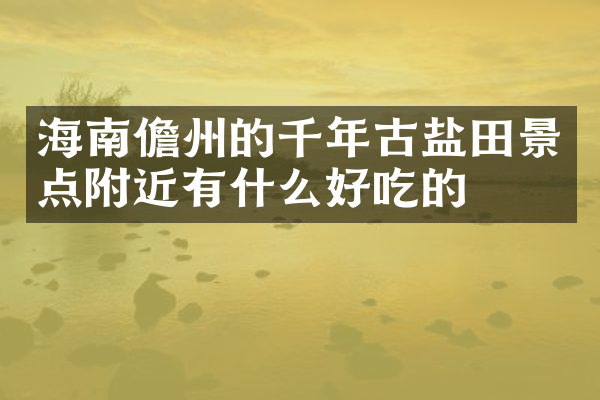 海南儋州的千年古盐田景点附近有什么好吃的