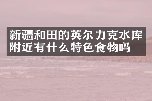 新疆和田的英尔力克水库附近有什么特色食物吗