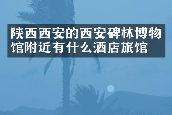 陕西西安的西安碑林博物馆附近有什么酒店旅馆吗